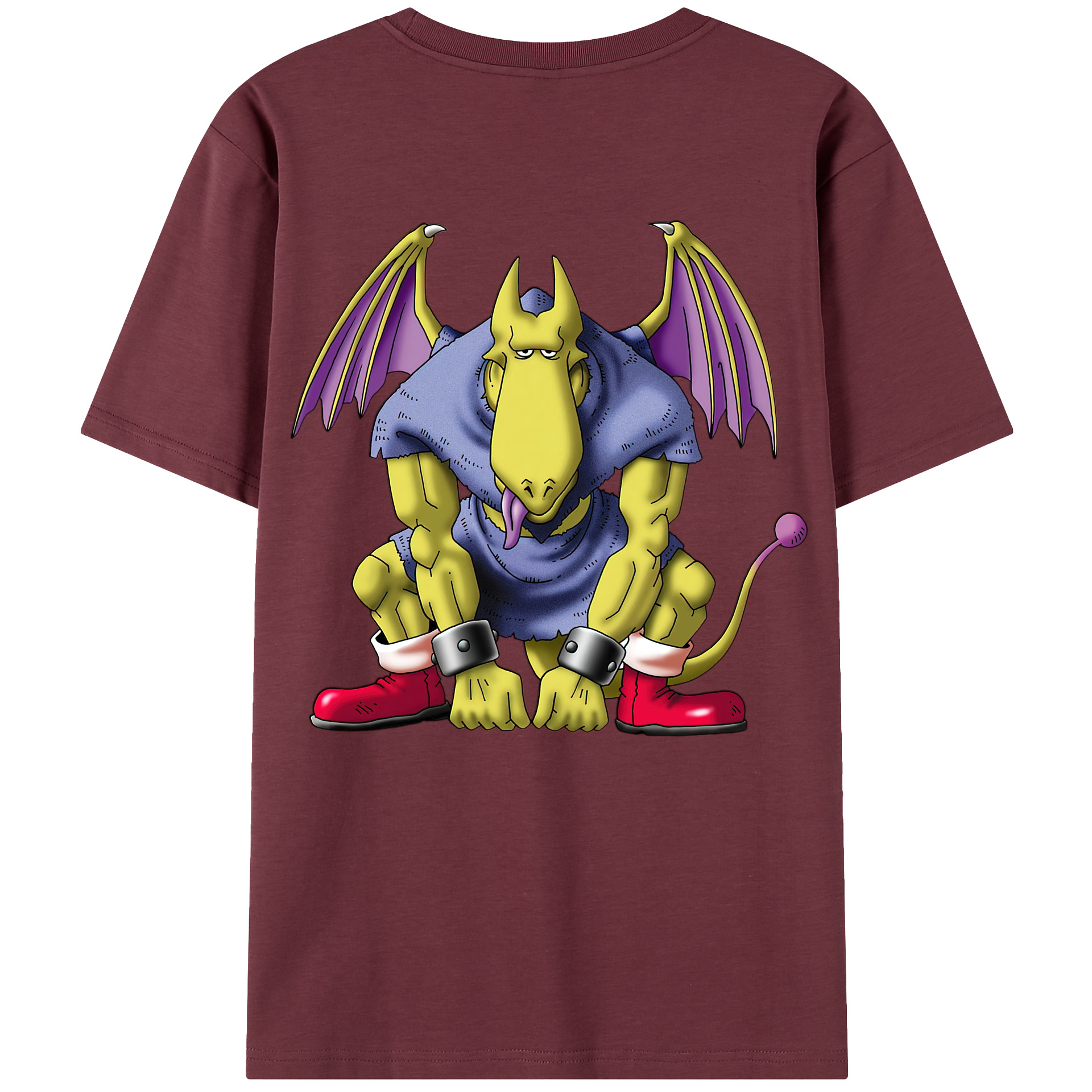 （画像用） ドラゴンクエスト Doragon Kuesuto Dragon Quest 綿100％半袖Tシャツ（背面プリント）